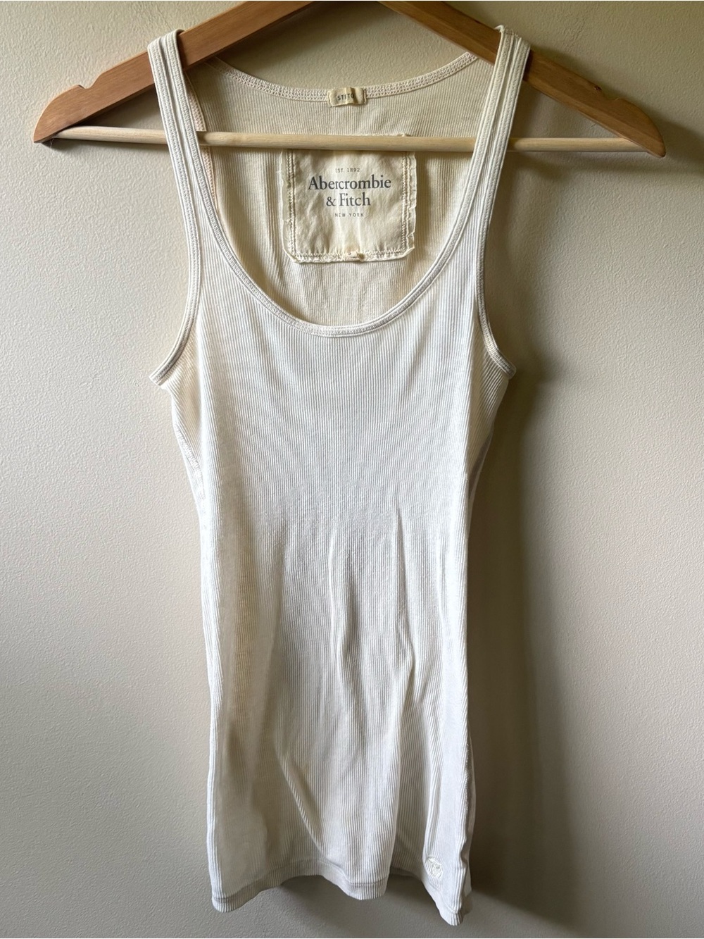Abercrombie & Fitch Y2K White Tank Top